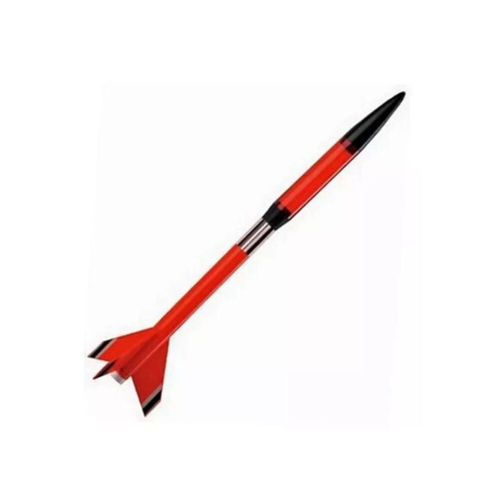 Quest Gamma-Ray Flying Model Rocket Kit Educational STEM Toy 17.38 in Red/Black